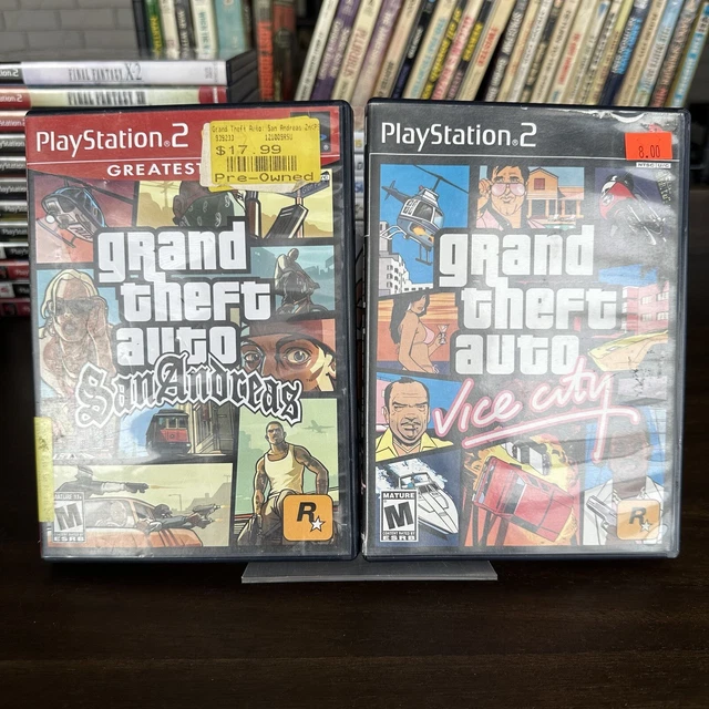 GRAND THEFT AUTO Vice City & San Andreas Sony PlayStation 2 (PS2) GTA
