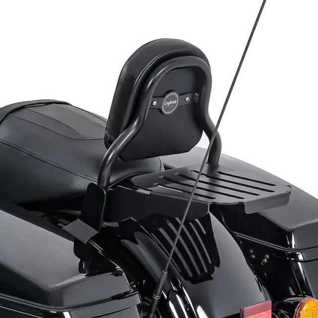 Sissy Bar CXS Fix für Harley Street Glide Special 15-23 mit Gepäckträger schwarz