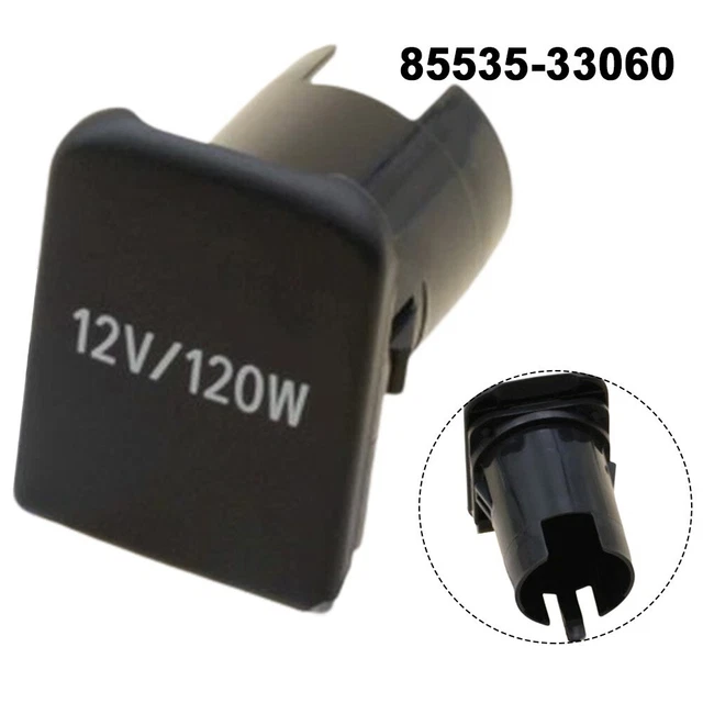 Power Outlet Cover Black For Toyota For Prius 2010-2012 Plastic Brand New