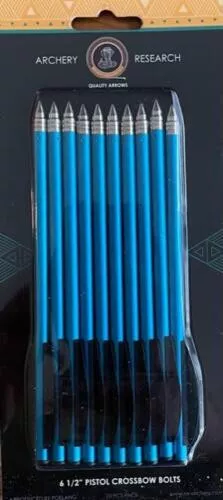 10 Aluminium-Bolzen 6,5" für Pistolenarmbrust blau eloxiert Ek Archery
