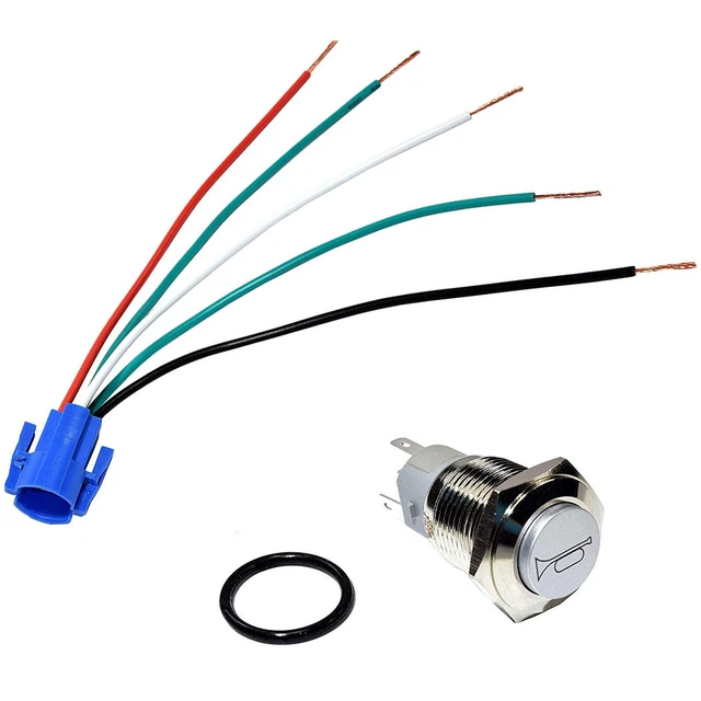 Interrupteur Klaxon Momentané 12V Étanche - Bouton Poussoir Reset Pour Voiture, Camion, Bateau