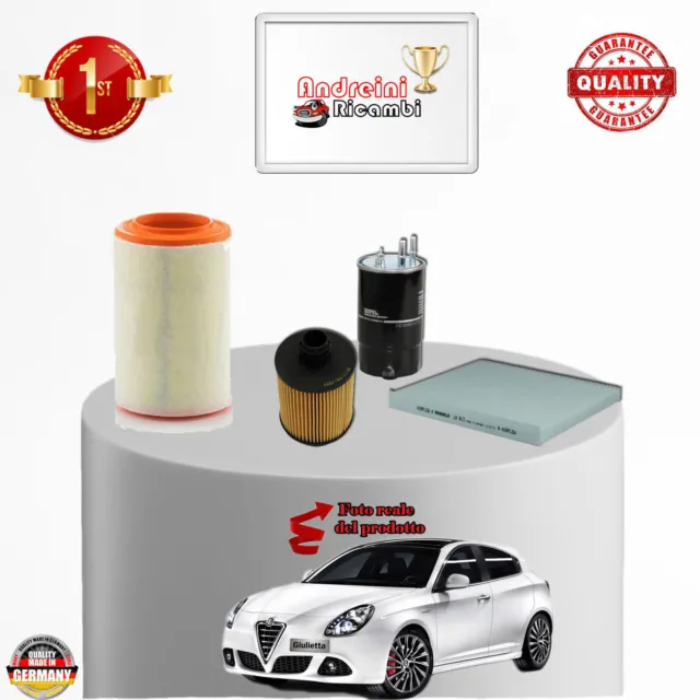 Kit Tagliando 4 Filtri  Alfa Romeo Giulietta 2.0 Jtdm 103Kw 140Cv Dal 2013 ->