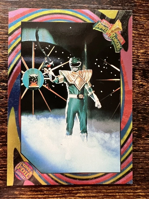 Power Rangers Jdf Rangers 1994 MIGHTY MORPHIN Power Rangers The Green Ranger #96 Power Foil bleu ...