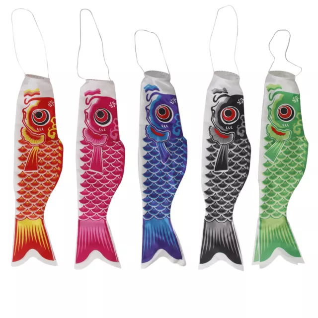 Lot 5pcs 70cm Manche à Air Japonais Drapeau Koinobori Serpentin de la Carpe