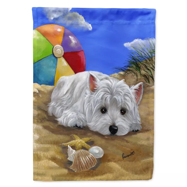 Carolines Treasures Ppp3202gf Westie Beach Baby Flag Garden Size  Small