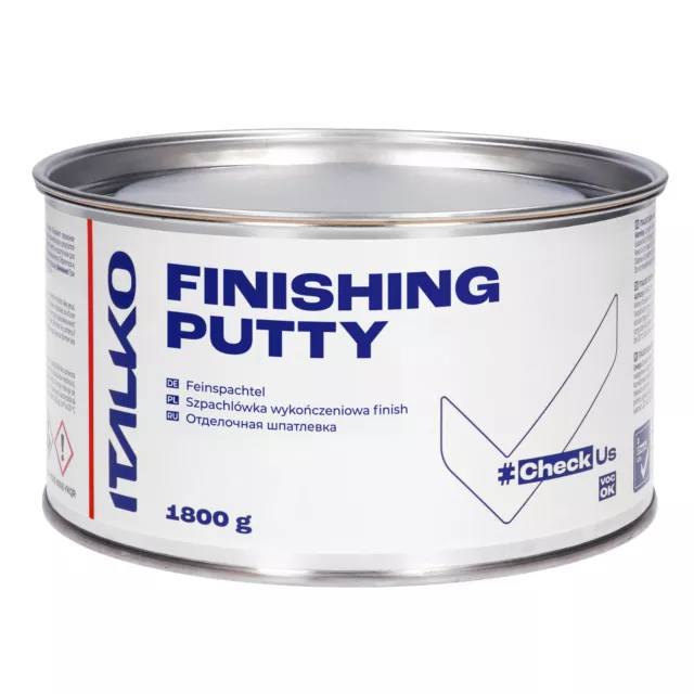 Mastic Polyester De Finition Finish 1,8kg Carrosserie + Durcisseur