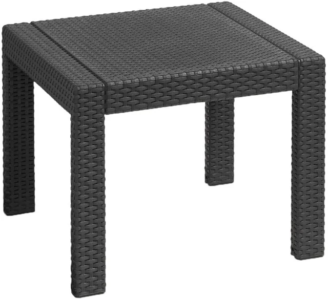 Keter Gartentisch Victoria, graphit, Beistelltisch in Rattanoptik Tisch