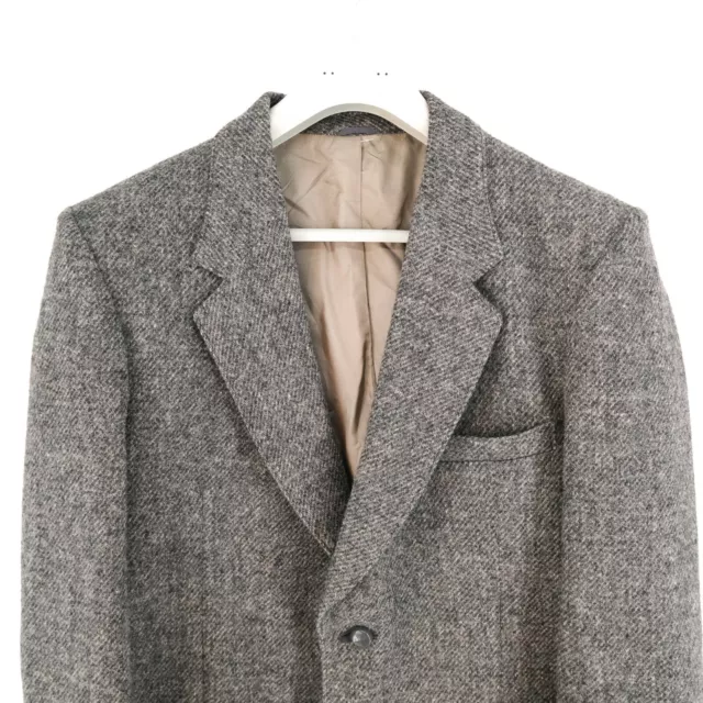 Harris Tweed 100% Laine Gris Veste Blazer Taille US/UK 42 Eur 2