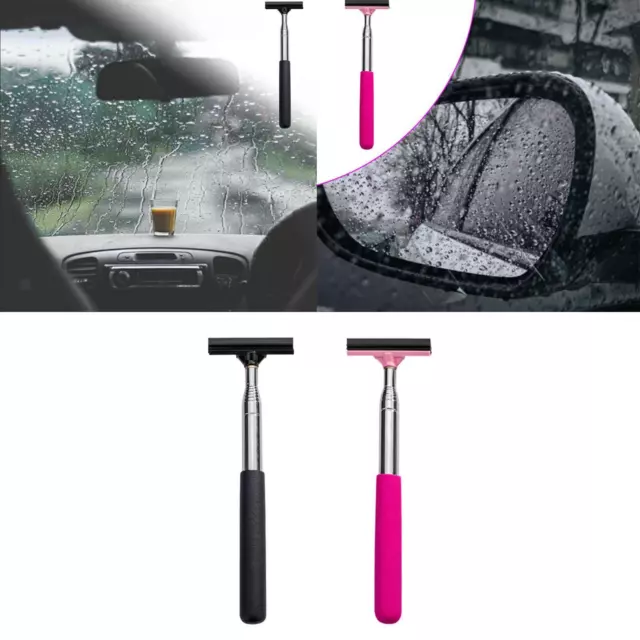 Generic Car Rearview Mirror Wiper Telescopic Long Handle Car Mirror Squeegee