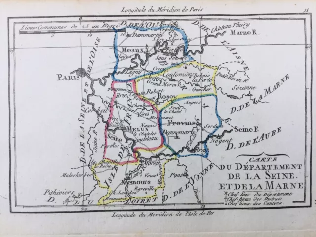 Seine et Marne en 1794 Nemours Provins Melun Lagny Meaux Rozay Laferté Gaucher