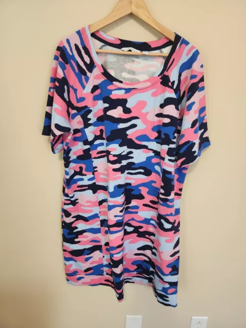 Sport Savvy Printed Terry Raglan Elbow Sleeve Dress XL Camo