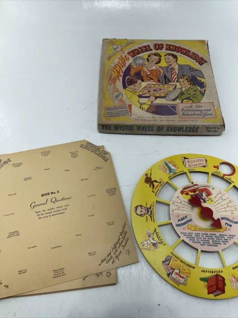The Mystic Wheel Of Knowledge Novel Toy Co. ￼ Vintage Rare￼