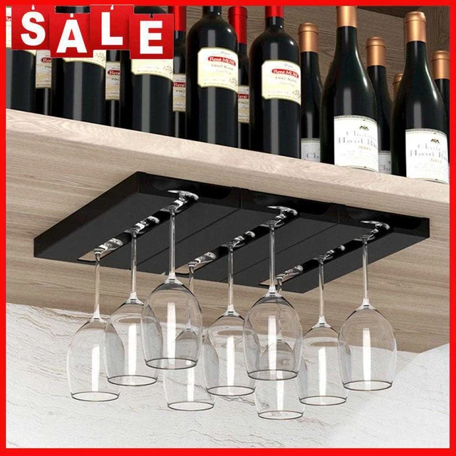 Estante de copa de vino BIOSA debajo del armario, soporte de copa de vino estantería debajo de d