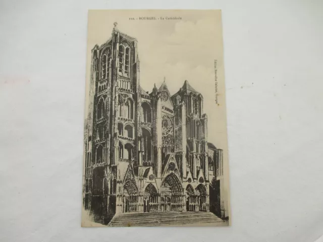 Cpa 18 Bourges La Cathédrale Carte Postale Ancienne