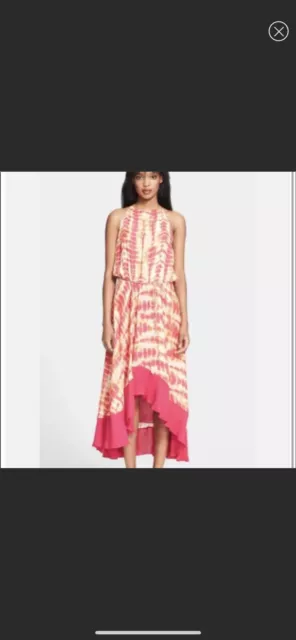 Haute Hippie Silk  Dress  Maxi High Low size S