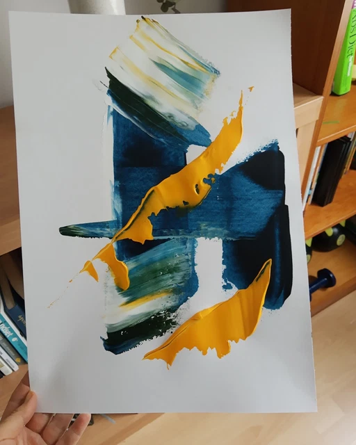 Modern abstract, acrylic,paper,30 cm/42cm