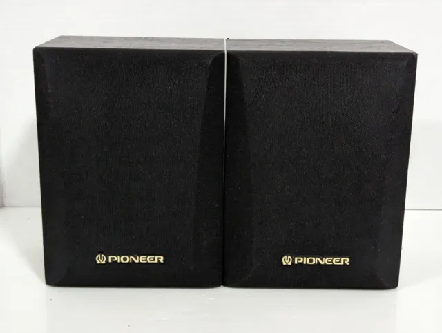 Vtg Pioneer HTP100-F Speakers Front Channel 60 Watt 8 Ohms Black Set Of 2