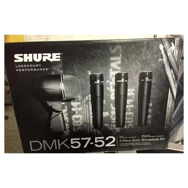 Shure DMK57-52 Drum Mic Kit Authorized Dealer-x3 SM57 x1 Beta52 x3 A56D