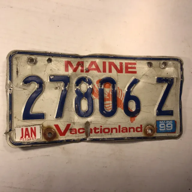 Maine License Plate   VACATIONLAND    RED LOBSTER    Maine Classic      Jan 1999