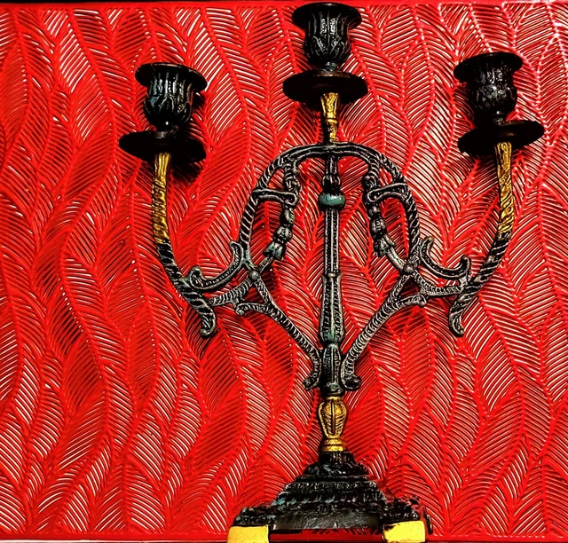 Vintage Heavy METAL 11" Design 3 Candle Holders