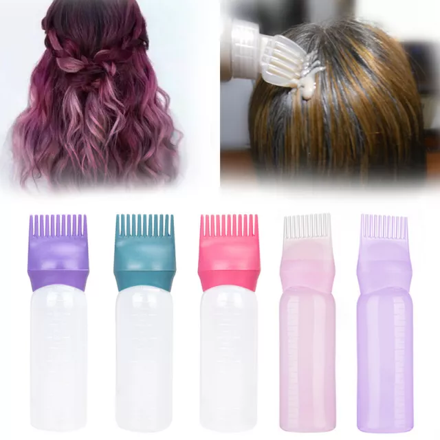 1-3X Tinte Cabello Peine Botella Aplicador Cepillo de Pelo Teñido Supplies