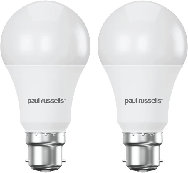 Paul Russells Bajonettleuchte B22D, 100 W Glühbirne, kühlweiß/natürlich weiß 4000K, 2
