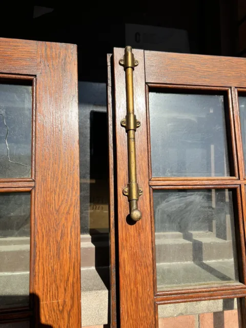 Antique Art Deco stunning Double French Oak Doors Fits 83.25 X 50.75” Opening 7