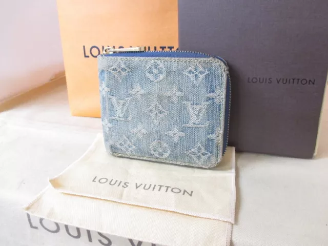 LOUIS VUITTON Monogram Denim Mini Zippy Wallet Wallet Blue M95342 LV Auth  ar4812