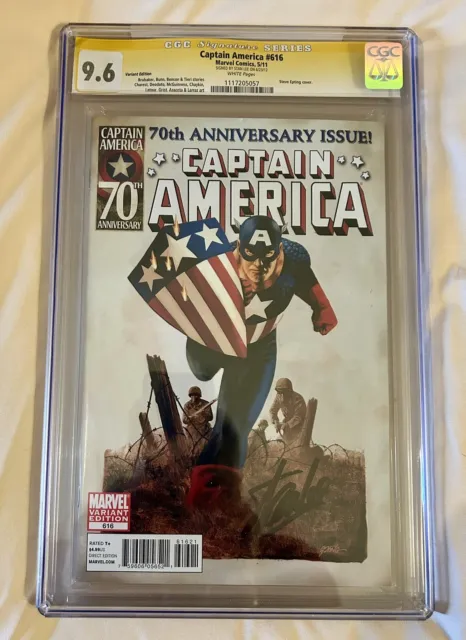 Cgc signed Stan Lee Rare 70th Anniversary Captain America Steve Epting variant