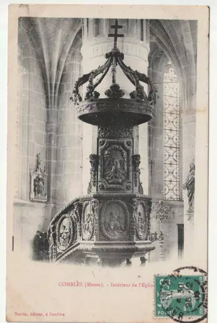 COMBLES - Meuse - CPA 55 - l' interieur de l' église