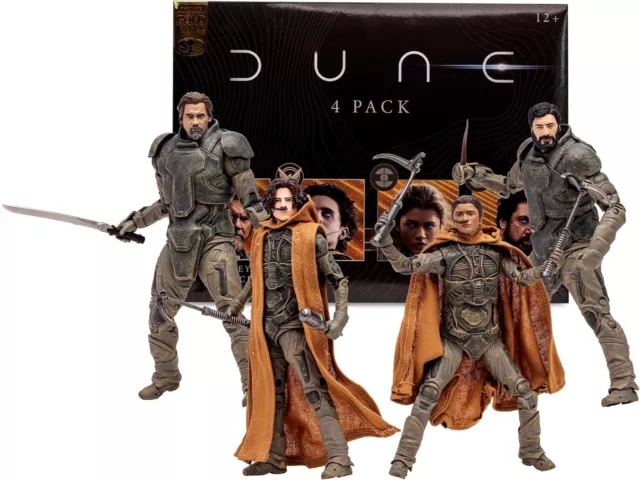 McFarlane Toys Dune: Part Two Gurney Halleck Paul Atreides Chani Stilgar 4-Pack