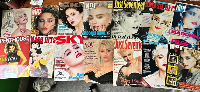 MADONNA MAGAZINE COVERS - 14 from 1985 - 1989 - Vintage Pop
