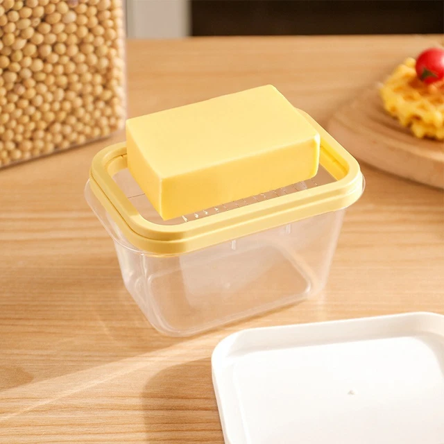 Beurrier Avec Couvercle Et Trancheuse - Boîte à Beurre Pratique Pour Découpes Net Et Rangement Réfrigérateur