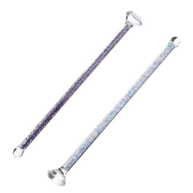 2 piezas agitador de café té herramientas vidrio jugos de diamante bebidas barras agitadoras