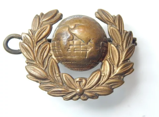 WW2 Royal Marines Collar  Badge repaired lug genuine