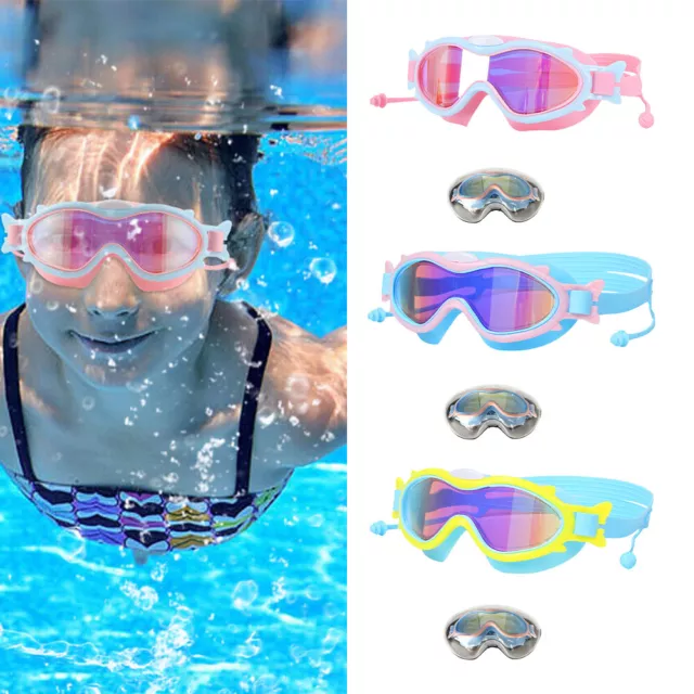 Kinder Antibeschlag Schwimmbrille Wasserdichte Schwimmbrille Taucherbrille + Box