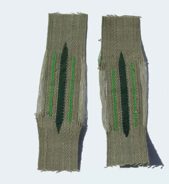GERMAN WW2 MOUNTAIN troops (Green) enlisted ranks woven collar tabs on ...