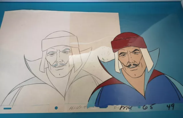 RARE 1980s PRODUCTION ANIMATION CELL AND DRAWING HE-MAN MOTU THE KEEPER