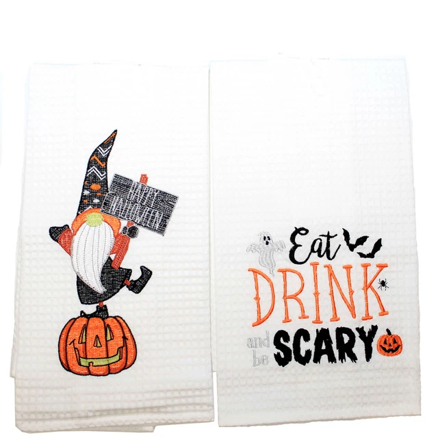 Mesa Halloween Gnomo Comer Bebida Toalla Algodón Halloween Scary C86100890,88