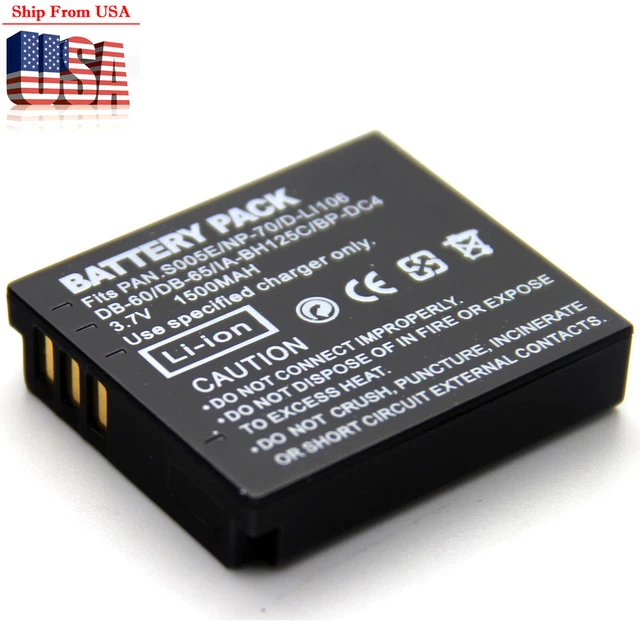 Battery For DB-60 DB-65 Ricoh Caplio G600 G700 G700SE G800 GR GX100 GX200 WG-M1