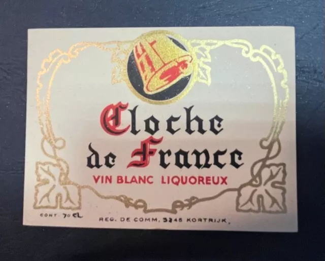 Lot 100 Etiquettes  / Cloche De France /Blanc /Labels Boisson Alcool Old Wine