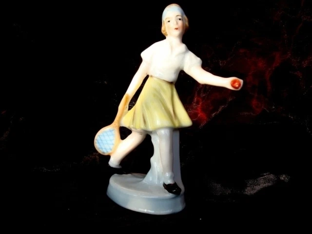 Figurilla Pin-up Art Deco-alemán Estilo Art Nouveau Estilo Porcelana