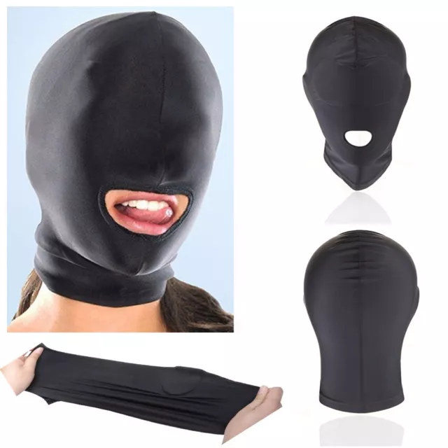 Cagoule 1 trou BOUCHE Accessoire BDSM Sexuel Erotique Fétish Esclave (X380) 2