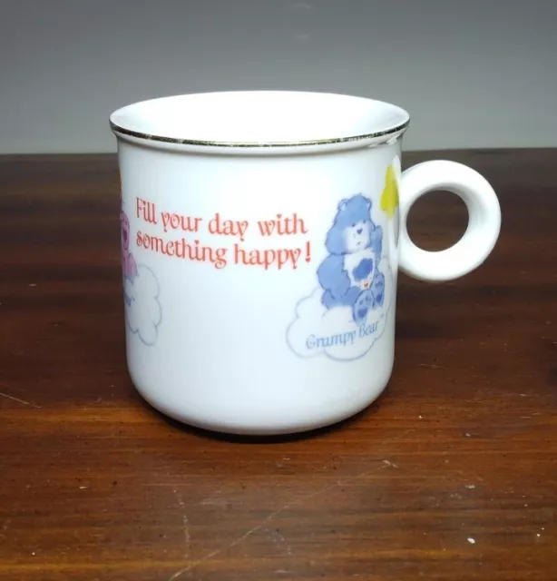 Vintage Care Bears Fine Porcelain Mug Cup Gold Rim American Greetings 1984