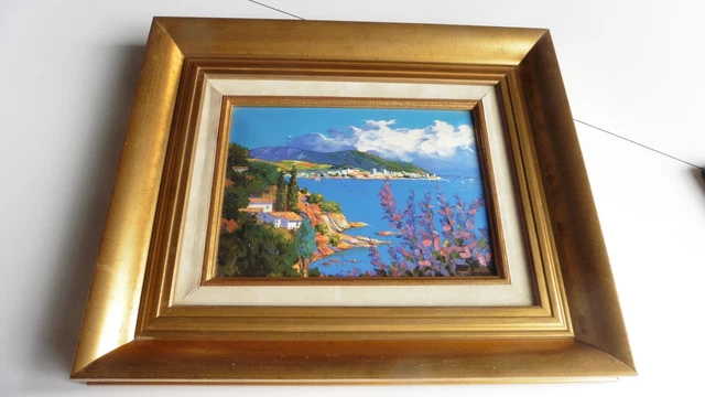 Lot De 3 Cadres Bois Avec Reproduction Peinture – MARSO ONA, Déco Artistique, Rouge