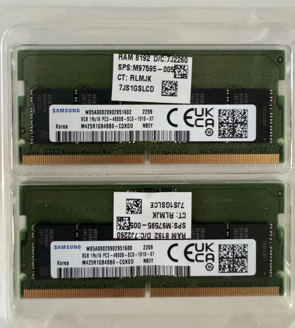 SAMSUNG 8GB PC5-4800B DDR5 4800 MHz SO-DIMM Laptop Memory RAM
