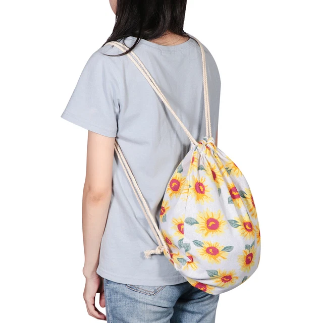 Cinch Sack Ladies Backpack Mochila De Viaje Para Mujer Printing 6