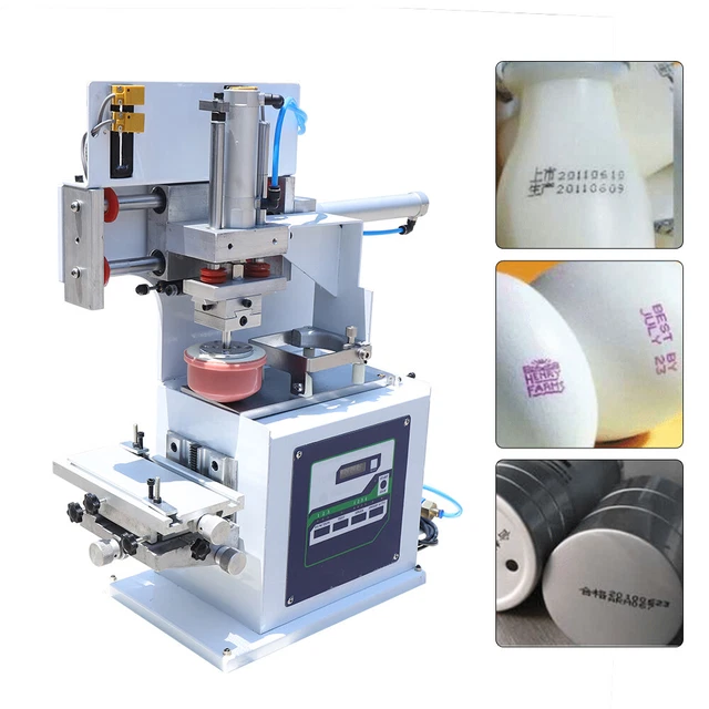 Pneumatic Printer Pad Printing Machine with Sealed Ink Cups For Clothes Plastic