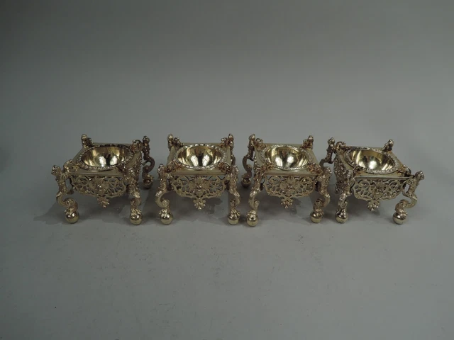 Antico Aperto Salts Renaissance Revival Sale Cellars Tedesco Dorato 800 Argento