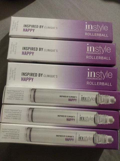 Instyle Inspired by Cliniques Happy 0.34 Fl oz Rollerball Eu De Toilette New 6ea